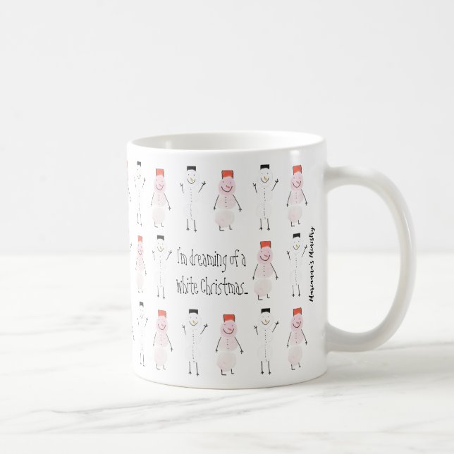 Ich träume von einer weißen Weihnachtszeit-Tasse Kaffeetasse (Rechts)