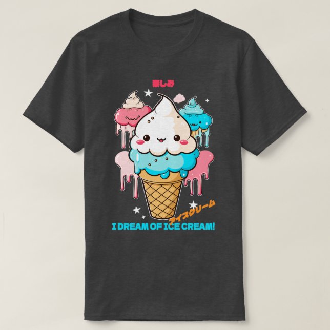 Ich träume von Eis T-Shirt (Design vorne)
