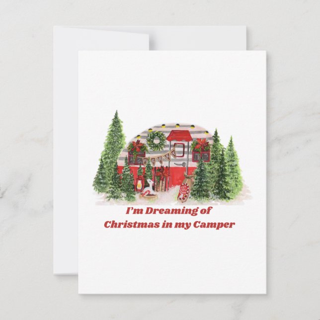 Ich träume von Weihnachten in meinem Camper auf ei (Vorderseite)