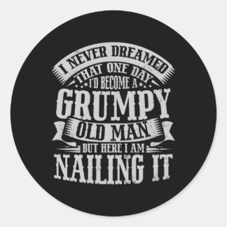 Ich träumte nie, dass ich ein gruseliger alter wer runder aufkleber