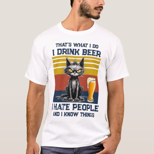 Ich trinke Bier-T - Shirt (Vorderseite)