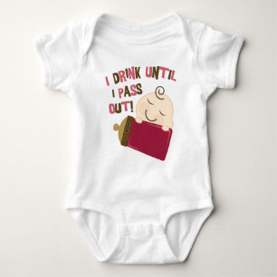 Ich trinke, bis ich ausgehe baby strampler
