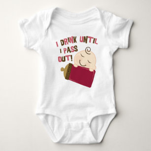 Ich trinke, bis ich heraus überschreite baby strampler