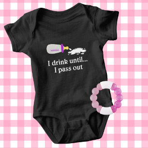 Ich trinke, bis ich ohnmächtig werde  baby strampler