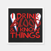 Ich trinke Blut und ich kenne Dinge Vampire