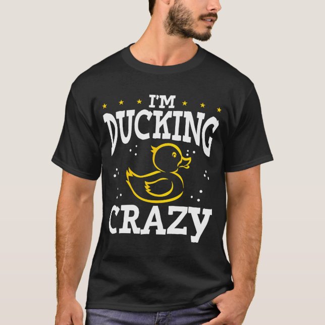 Ich trinke Crazy Rubber Duck T-Shirt (Vorderseite)