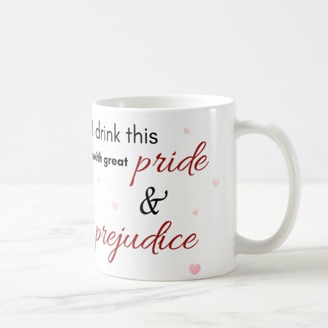 Ich trinke das mit großem Stolz und vorurteilender Kaffeetasse (Rechts)