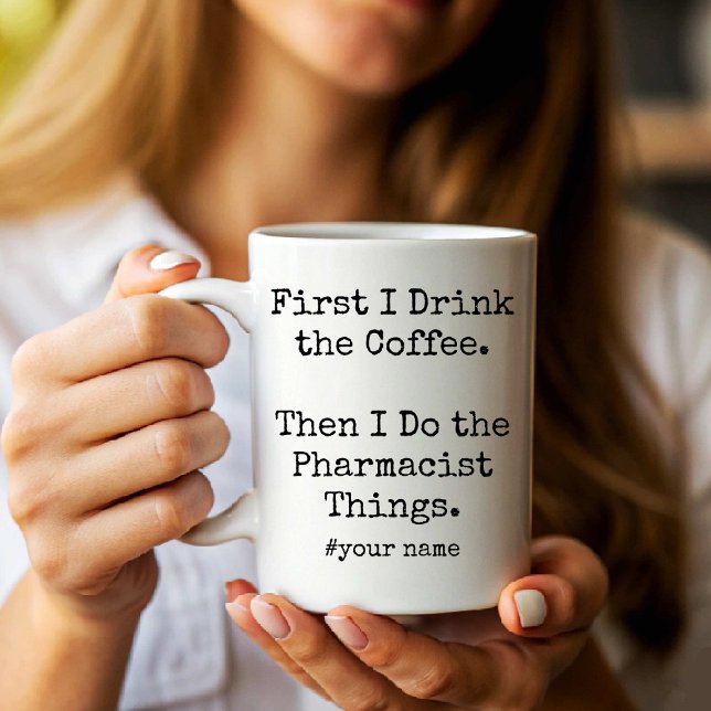Ich trinke Kaffee, dann mache ich die Apotheker-Di Kaffeetasse (I Drink Coffee Then I Do the Pharmacist Things fun Coffee Mug)