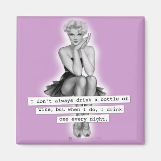 Ich trinke kein Retro-PinUp-Girl Magnet