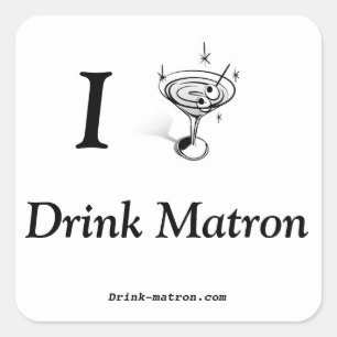 Ich trinke Matronen-Aufkleber Quadratischer Aufkleber
