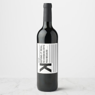 Ich trinke mit dir, weil... weinetikett