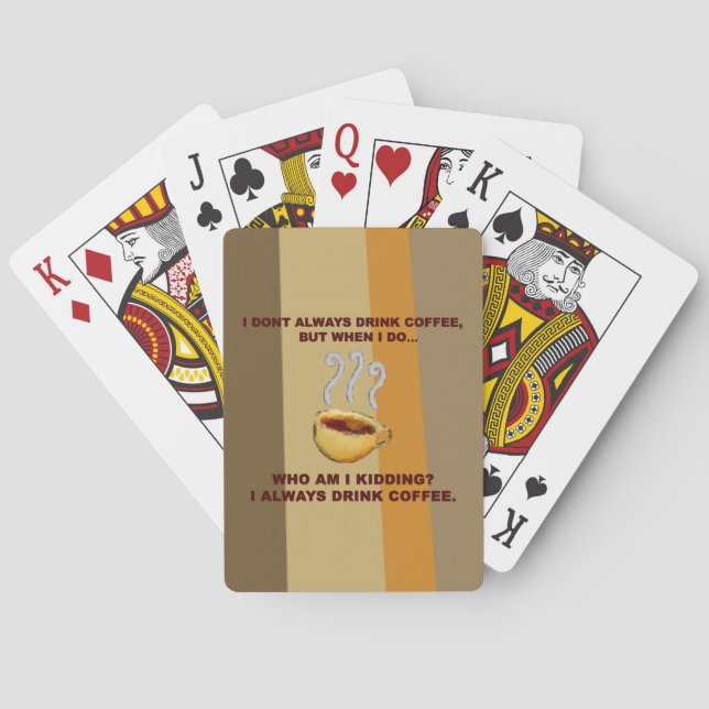 Ich trinke nicht immer Kaffee Spielkarten (Rückseite)