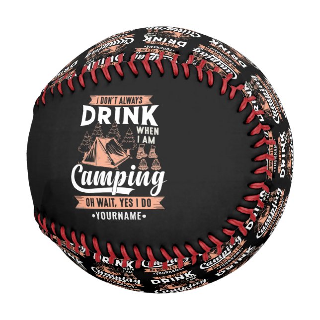 Ich trinke nicht immer, wenn ich Camping bin Baseball (Rückseite Links)