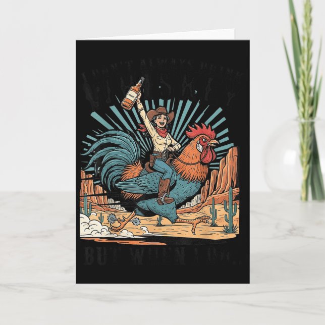 Ich trinke nicht immer Whiskey, aber wenn ich es t Karte (Vorderseite)