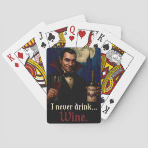 „Ich trinke nie… Wein“ Vampir-Horror-Humor  Spielkarten