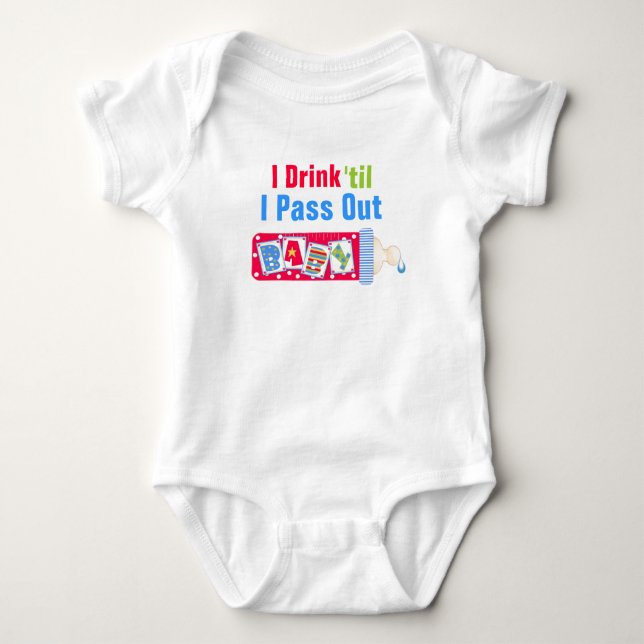 Ich trinke PoshB'Gosh Baby Strampler (Vorderseite)