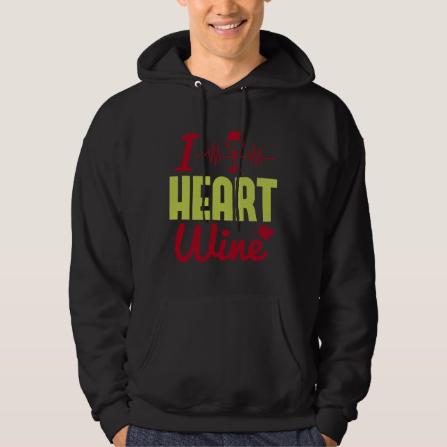 Ich trinke Wein Hoodie (Vorderseite)