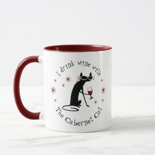 Ich trinke Wein mit dem Cabernet Cat Fan Tasse