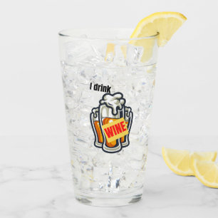 Ich trinke Wein.w Glas