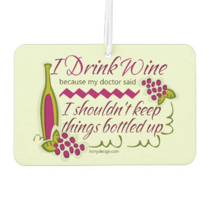 Ich trinke Wein-Zitat Autolufterfrischer