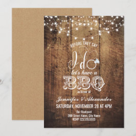 Ich Tu GRILLEN Engagement Party Paare Dusche Einladung