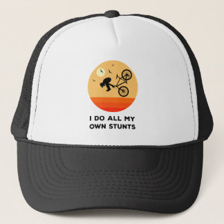 Ich tue all meine eigenen Stunts Funny Biking Truc Truckerkappe