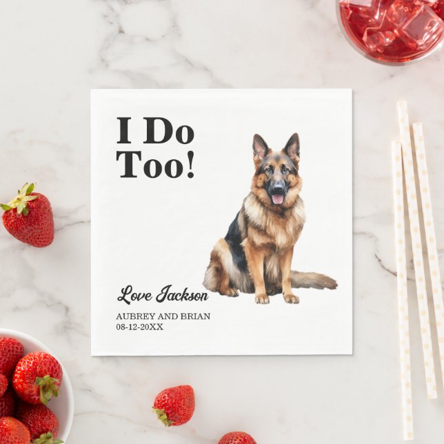 Ich tue auch! Deutscher Schäferhund Serviette (Beispiel)