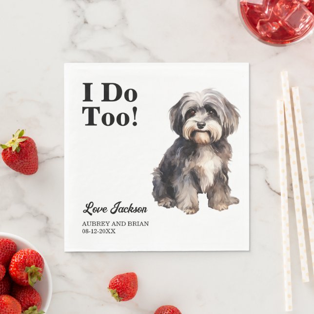 Ich tue auch! Havanese Dog Pet Serviette (Beispiel)