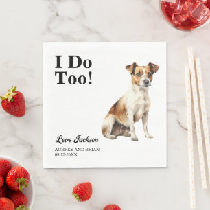 Ich tue auch! Jack Russel Terrier Dog Pet Serviette