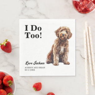 Ich tue auch! Labradoodle Hund Haustier Serviette