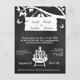 Ich tue | BBQ | Verlobung Einladungspostkarte