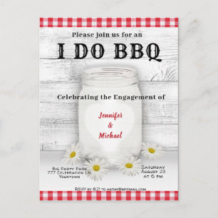Ich tue BBQ Verlobung Einladungspostkarte