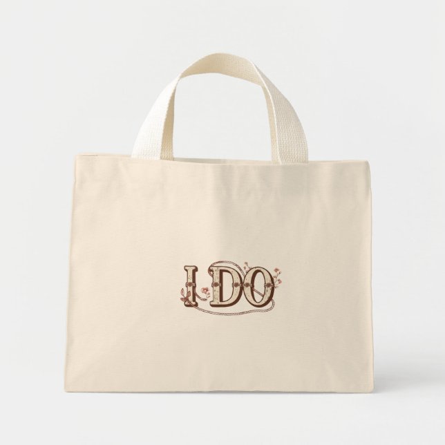 Ich tue Bride Tote Bag Mini Stoffbeutel (Vorne)