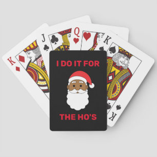 Ich tue es für den afroamerikanischen Santa Black Spielkarten