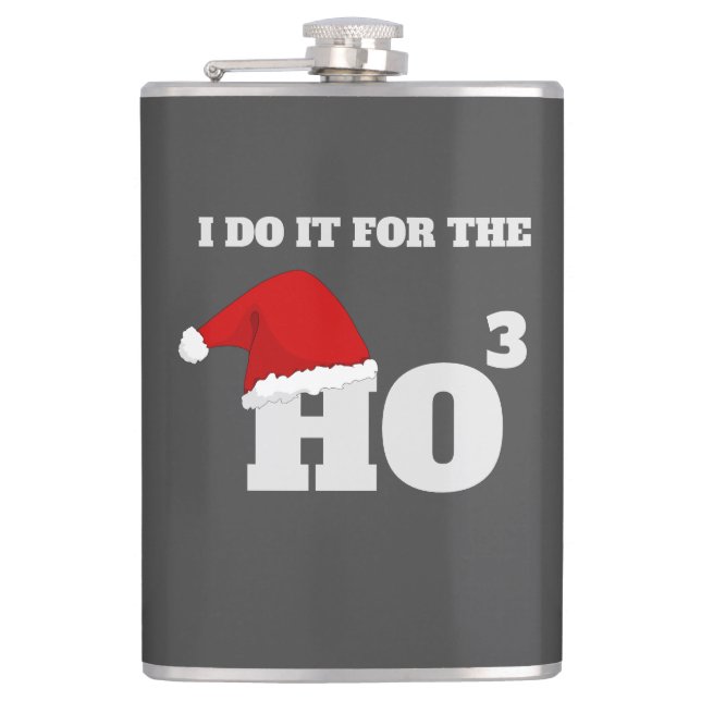 Ich tue es für den so lustigen Weihnachtstext Flachmann (Vorderseite)