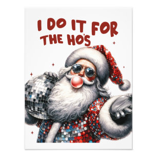 Ich tue es für die Ho's, Retro Santa Fotodruck