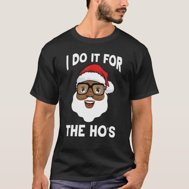 Ich tue es für Weihnachten Afrikanischer Amerikane T-Shirt (Vorderseite)