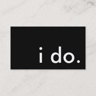 Ich tue es. visitenkarte