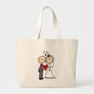 Ich tue Hochzeits-Zeremonie-Tasche Jumbo Stoffbeutel
