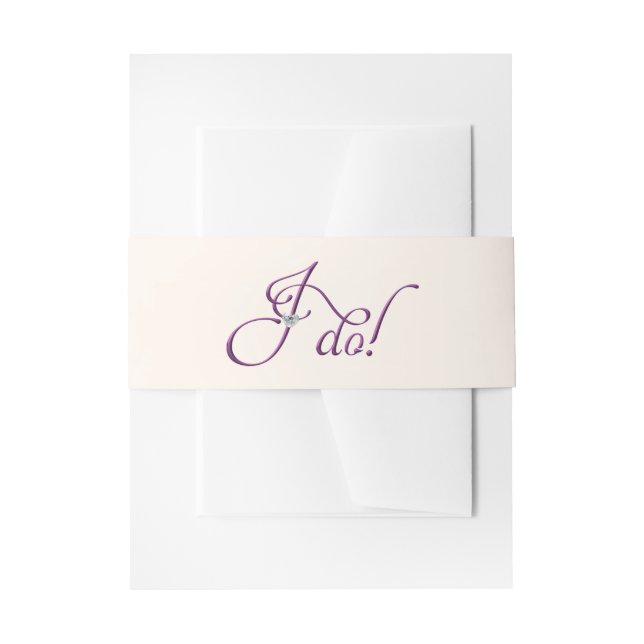 Ich tue lilac Einladung Bauchband Einladungsbanderole (Vorderseite Beispiel)