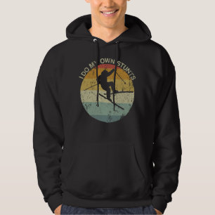 Ich tue meine eigenen Stunts Skifahrer-Verletzunge Hoodie
