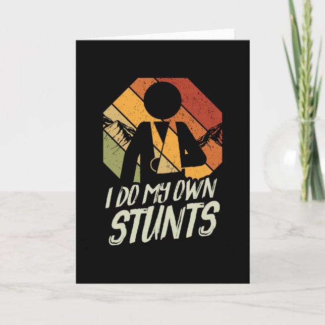 Ich tue meinen eigenen Stunts-Sportunfall Karte (Vorderseite)