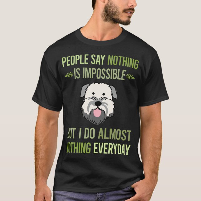 Ich tue nichts weich beschichtetes Wheaten Terrier T-Shirt (Vorderseite)