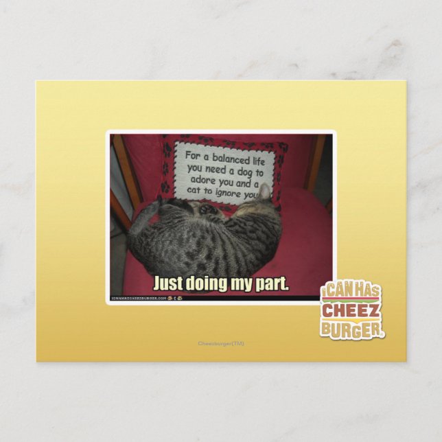 Ich tue nur meinen Teil. Postkarte (Vorderseite)