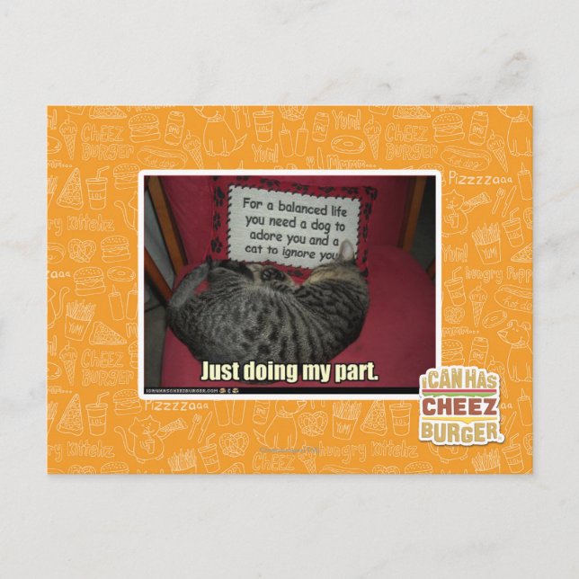 Ich tue nur meinen Teil. Postkarte (Vorderseite)