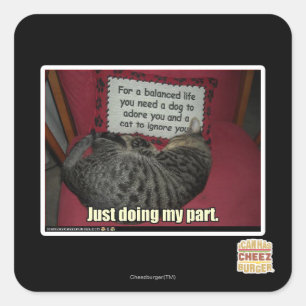 Ich tue nur meinen Teil. Quadratischer Aufkleber