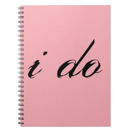 Ich tue schwarz auf Rosa Notizblock