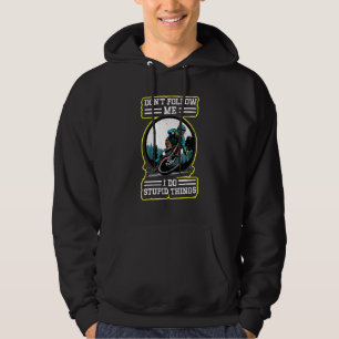 Ich tue stupid Dinge Downhill Retro Mtb Mountainbi Hoodie