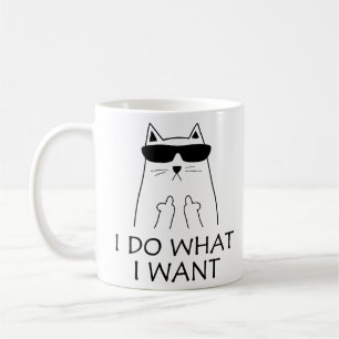 Ich tue, was ich Cat Lovers Gewollt habe Kaffee-Ta Kaffeetasse