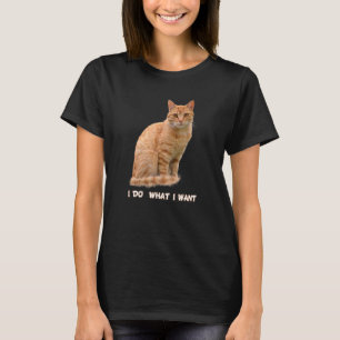 Ich tue, was ich Funny Orange Tabby Cat Lovers Gew T-Shirt